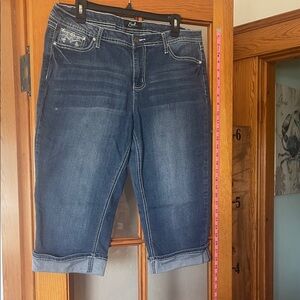 Earl Jeans Women's Dark Blue Cropped Jeans